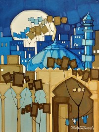 Salman Farooqi, 18 x 24 Inch, Acrylic on Canvas, Cityscape Painting, AC-SF-383